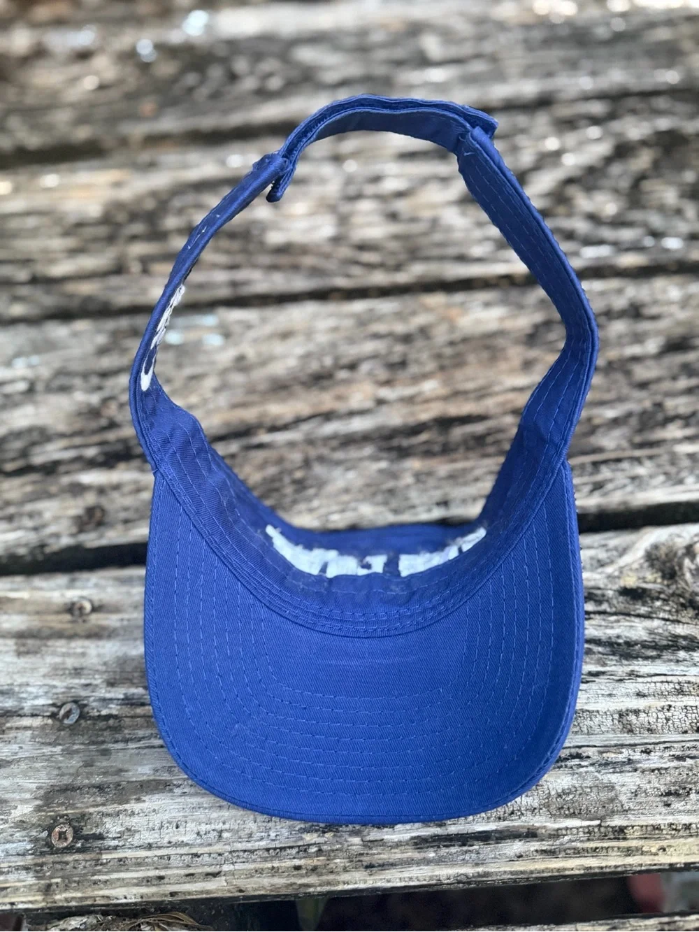 Raising Canes Chicken Finger Restaurant Blue 'ONE LOVE' Adjustable Visor Hat P1